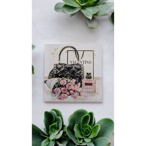 Fashion Inspired Pink Rose Bouquet Art Print Canvas Wall Decor (New)
